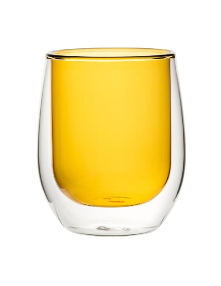 Verres à eau double paroi Utopia ambre 27 cl - lot de 6