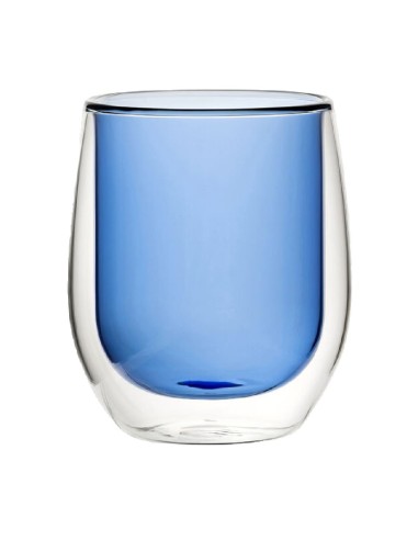 Verres à eau double paroi Utopia bleus 27 cl - lot de 6