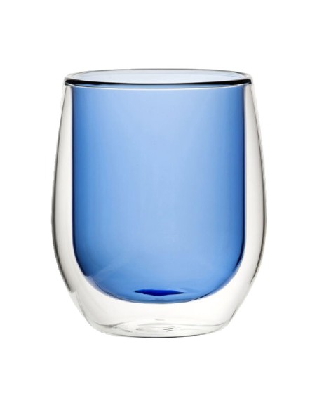Verres à eau double paroi Utopia bleus 27 cl - lot de 6