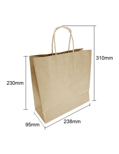 Petits sacs en papier Fiesta Recyclable marron - lot de 250