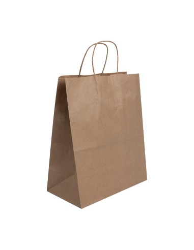 Grands sacs en papier Fiesta Recyclable marron - lot de 250