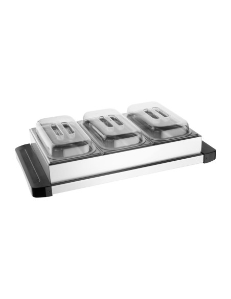 Chauffe-plat Caterlite 400W - 3 bacs GN 1/3