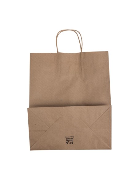 Grands sacs en papier Fiesta Recyclable marron - lot de 250