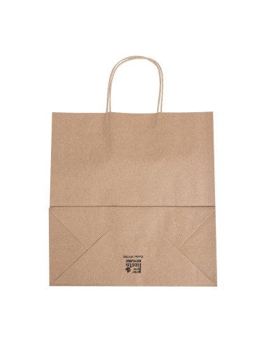 Sacs moyens en papier Fiesta Recyclable marron - lot de 250