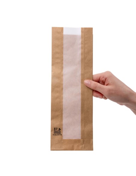 Sachets baguette compostables 300x100x60 mm - Fiesta