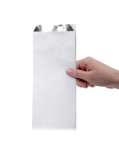 Sacs en papier aluminium Fiesta Recyclable 250x100x45mm - lot de 500