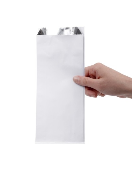 Sacs en papier aluminium Fiesta Recyclable 250x100x45mm - lot de 500