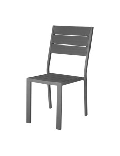 Chaises à lattes Bolero Valletta grises - lot de 4