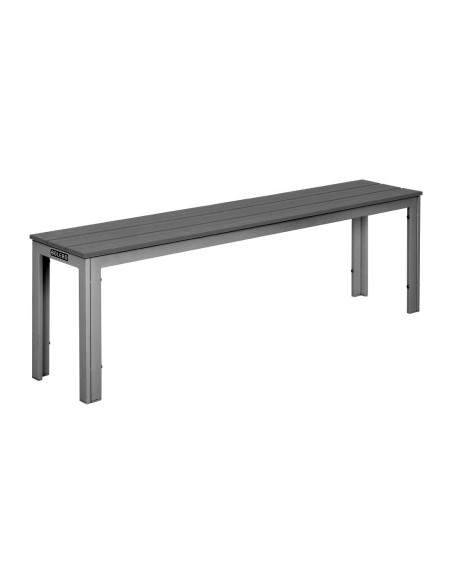Bancs à lattes Bolero Valletta gris - lot de 2