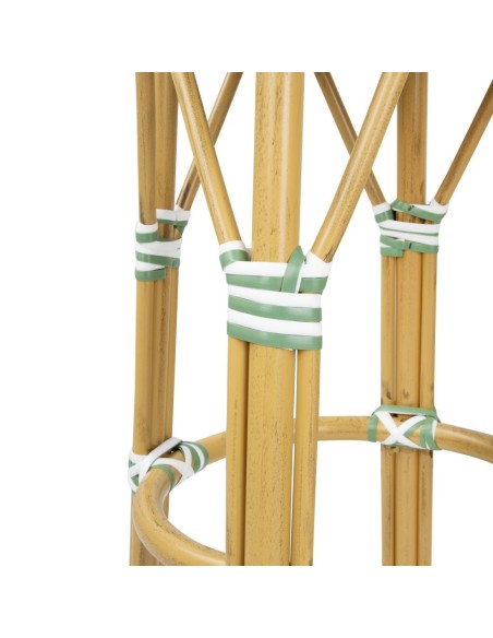 Tabourets de bar en rotin PE Bolero vert clair - lot de 2