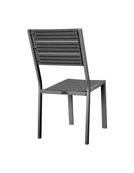 Chaises à lattes Bolero Valletta grises - lot de 4