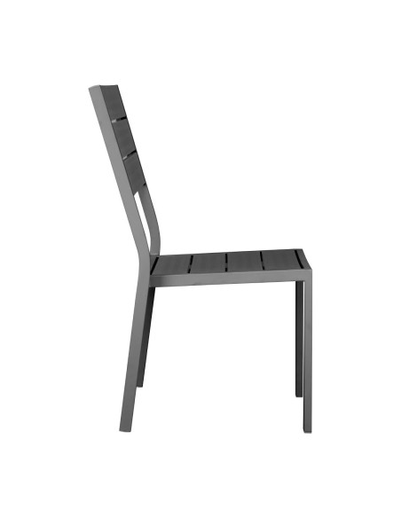 Chaises à lattes Bolero Valletta grises - lot de 4