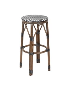 Tabourets de bar Bolero rotin PE style parisien - lot de 2