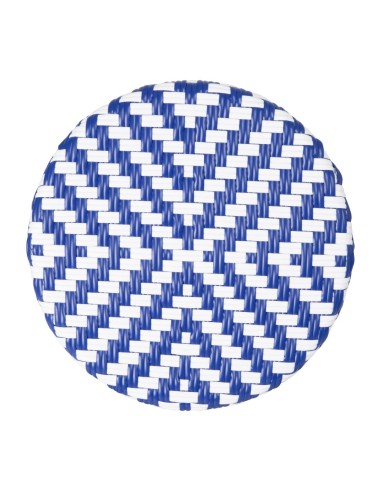 Tabourets de bar en rotin PE Bolero bleu - lot de 2