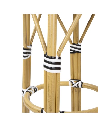 Tabourets de bar en rotin PE noir Bolero - lot de 2