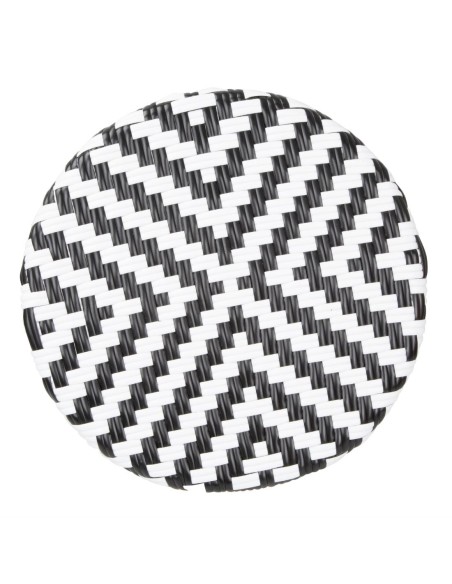 Tabourets de bar en rotin PE noir Bolero - lot de 2