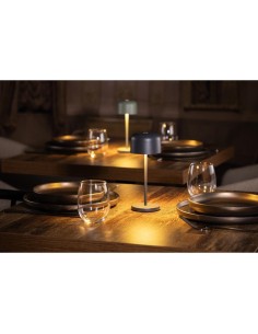 Lampe de table Olympia Lucca gris 200mm - rechargeable 2