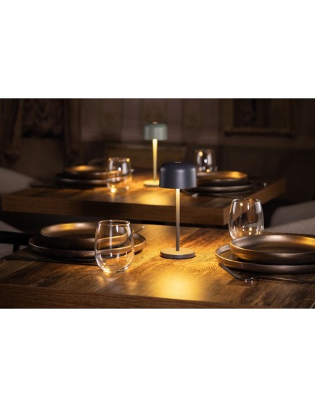 Lampe de table Olympia Lucca gris 200mm - rechargeable