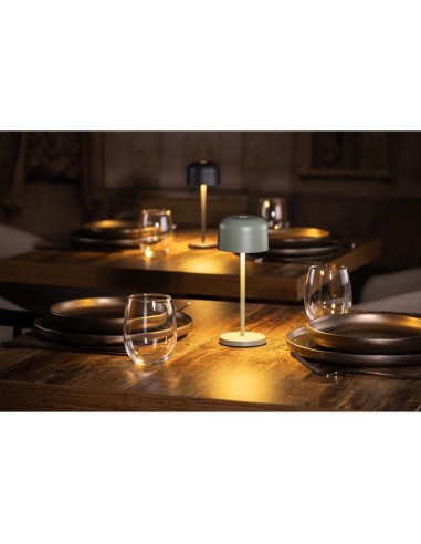 Lampe de table Olympia Lucca verte - Sans fil, rechargeable
