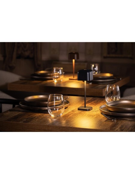Lampe de table Olympia Lucca noire 200 mm - sans fil