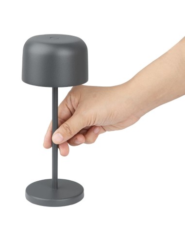 Lampe de table Olympia Lucca gris 200mm - rechargeable