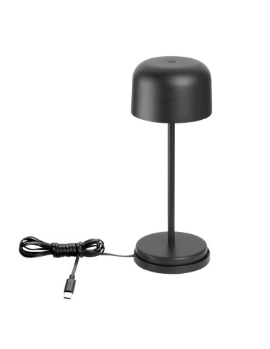 Lampe de table Olympia Lucca noire 200mm rechargeable