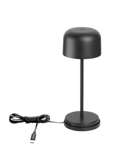 Lampe de table Olympia Lucca noire 200mm rechargeable