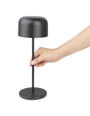 Lampe de table Olympia Lucca noire 300mm - rechargeable