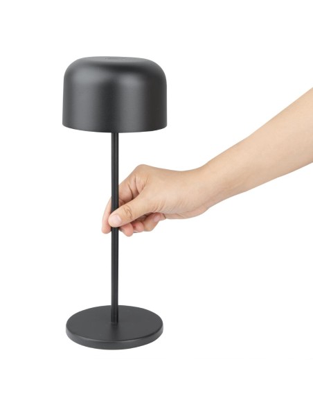 Lampe de table Olympia Lucca noire 300mm - rechargeable