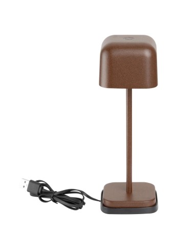 Lampe de table Olympia Lucca carrée 200mm - Cuivre
