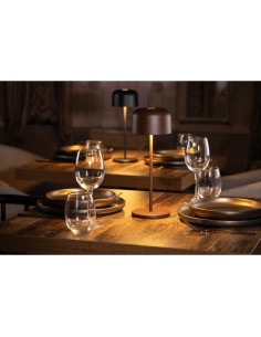 Lampe de table Olympia Lucca marron - rechargeable et sans fil 2