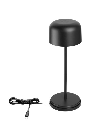 Lampe de table Olympia Lucca noire 300mm - rechargeable