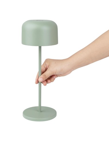Lampe de table Olympia Lucca verte 300mm - rechargeable