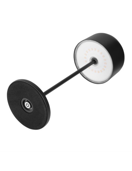 Lampe de table Olympia Lucca noire 300mm - rechargeable