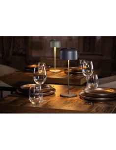 Lampe de table Olympia Lucca gris 300mm - rechargeable 2