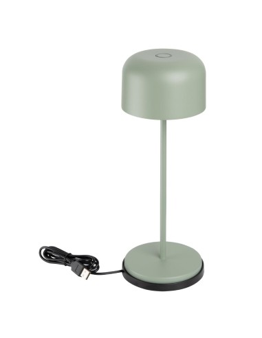 Lampe de table Olympia Lucca verte 300mm - rechargeable