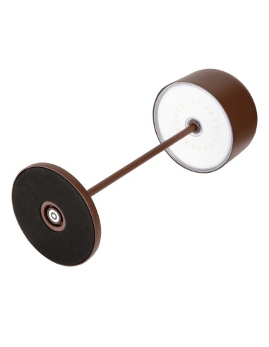 Lampe de table Olympia Lucca marron - rechargeable et sans fil