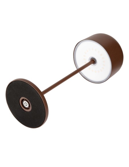 Lampe de table Olympia Lucca marron - rechargeable et sans fil
