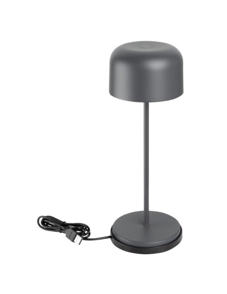 Lampe de table Olympia Lucca gris 300mm - rechargeable