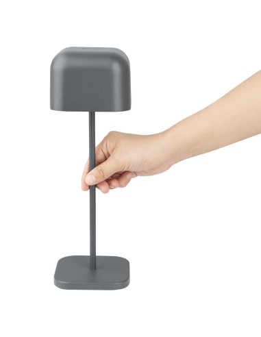 Lampe de table Olympia Lucca gris 300 mm - rechargeable