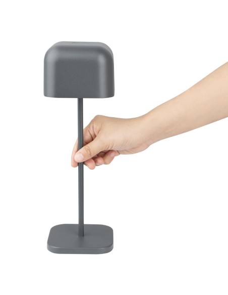Lampe de table Olympia Lucca gris 300 mm - rechargeable