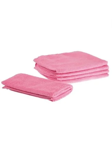 Chiffons microfibres Jantex rouges (Lot de 5)