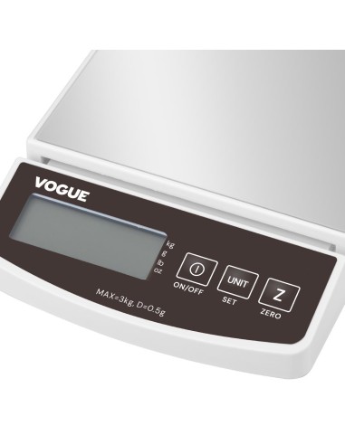 Balance électronique Vogue 3kg 0,5g - affichage LCD vert