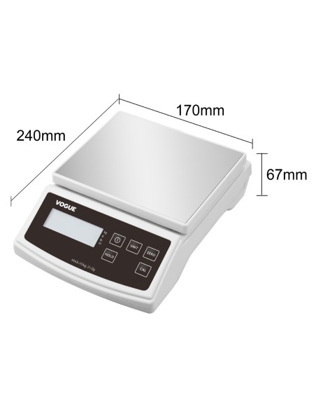 Balance électronique Vogue 10kg - 2g, affichage LCD vert