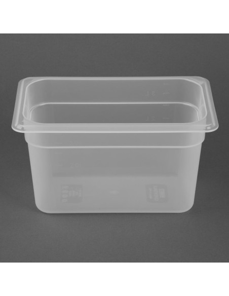 Bac polypropylène Nisbets Essentials GN 1/4 150 mm - 3,7 L