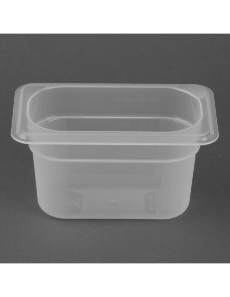 Bac polypropylène Nisbets Essentials GN 1/9 100 mm - 850 ml