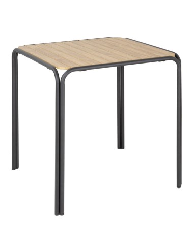 Table carrée Bolero Santorini 700 mm - Polywood & acier