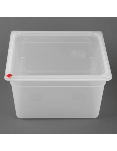 Bacs PP Hygiplas Click GN 2/3 16,1L - lot de 4 avec clips HACCP