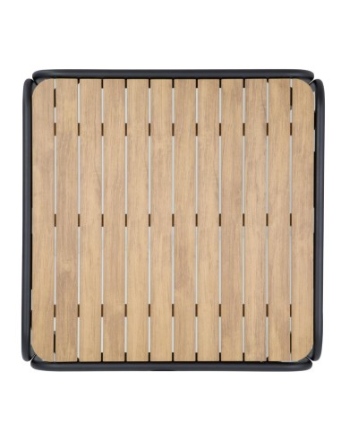 Table carrée Bolero Santorini 700 mm - Polywood & acier