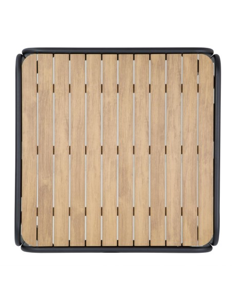Table carrée Bolero Santorini 700 mm - Polywood & acier